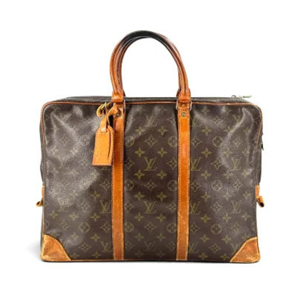 Louis Vuitton Port Documents Voyage Monogram Briefcase Canvas Leather Brown